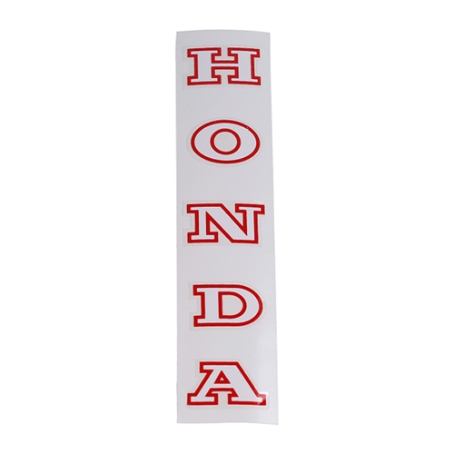 Framgaffeldekal "HONDA", vit/röd