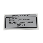 Dekal, oljeblandning Yamaha FS1 fr.o.m. 1978