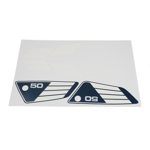 Dekalsats Caribbean blue/white, FS1 80-81, reservdelar mopeddelar, RINAB