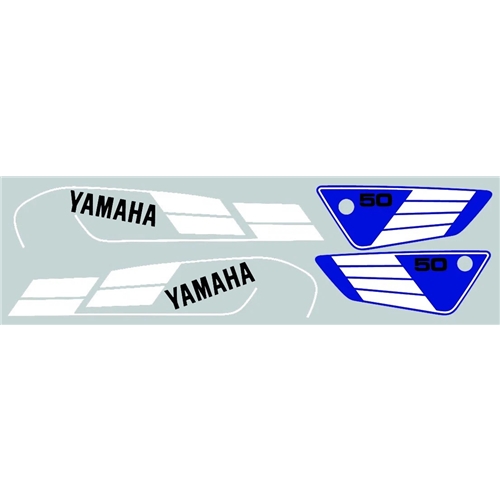 Dekalsats Blå/Vit/Svart, FS1 1986-1988, reservdelar mopeddelar, RINAB