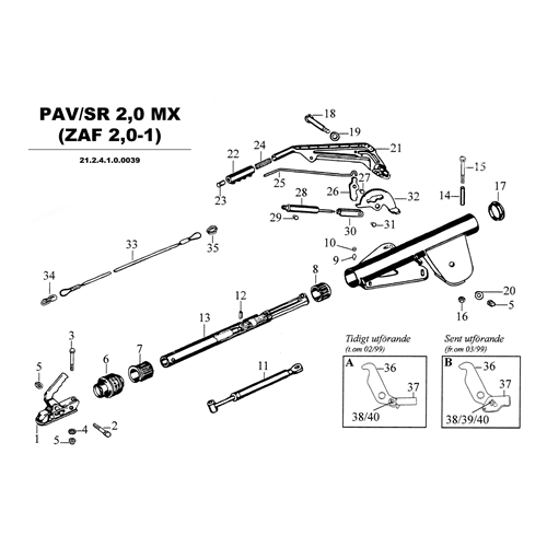 Påskjutsdämpare (PAV/SR 2,0 MX,MX1 / ZAF 2,0-1), reservdelar & tillbehör släpvagn, RINAB