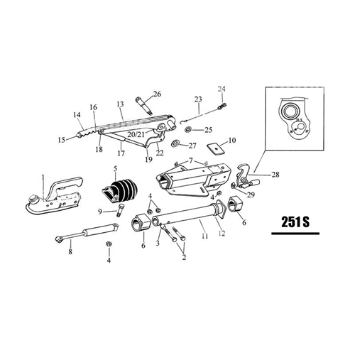 Påskjutsdämpare (251S EG-Utf.), reservdelar & tillbehör till släpvagn, RINAB