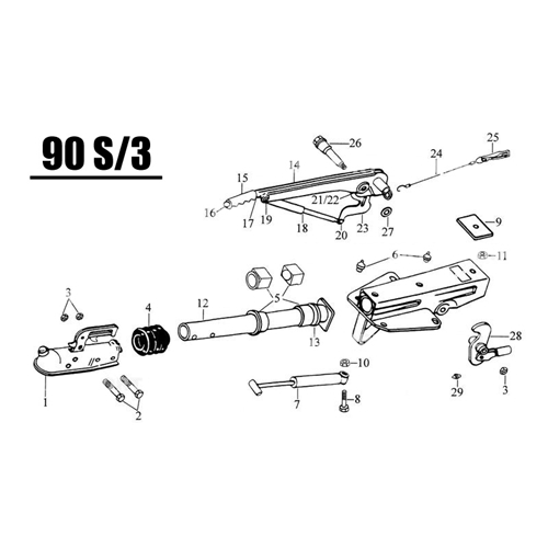 Bult M10x55, fzb, reservdelar släpvagn, RINAB