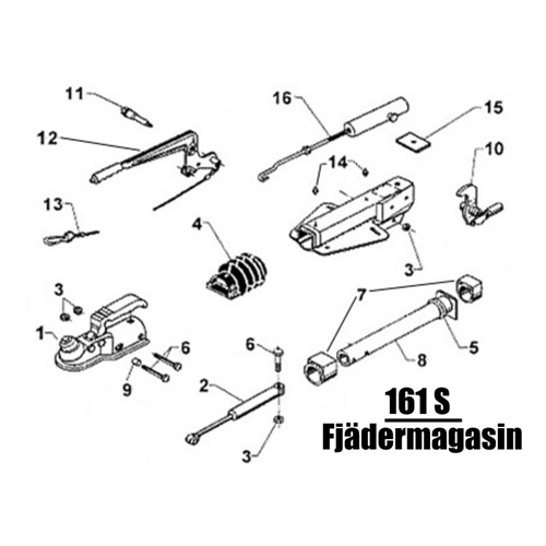 Gummibälg, sent utförande, 3 veck/buntband bak, reservdelar & tillbehör släpvagn, RINAB