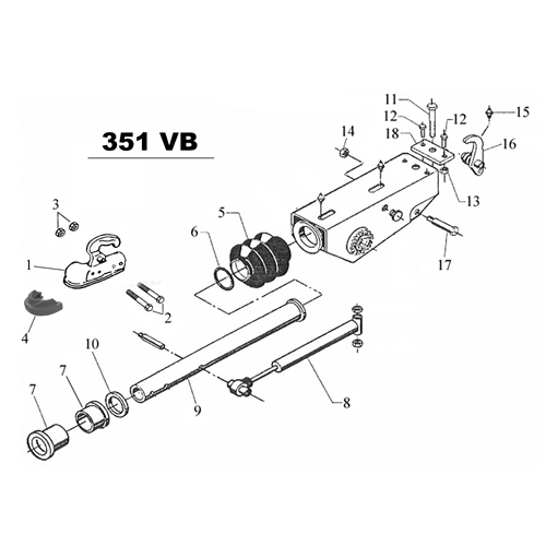 Bult M16x100, fzb, reservdelar & tillbehör till släpvagn, RINAB