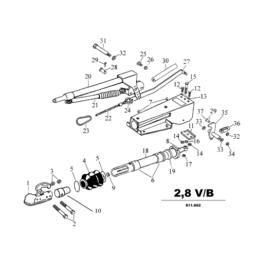 Säkerhetskoppling AKS 3504, reservdelar och tillbehör till moped, RINAB