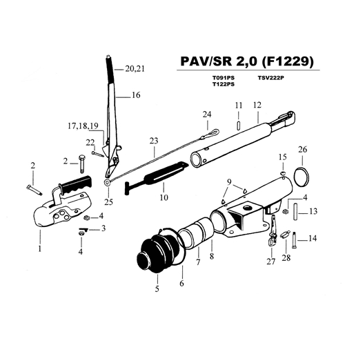 Spännstift (Ø 8,0x20 mm), reservdelar & tillbehör släpvagn, RINAB