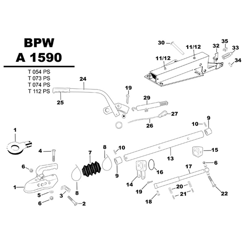 Bromshävarm 110:33, reservdelar och tillbehör till släpvagn, RINAB