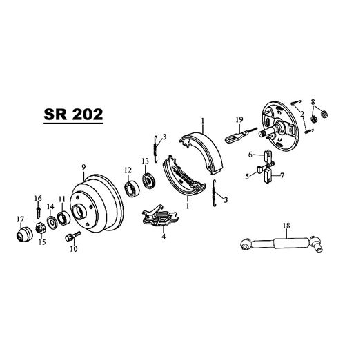 Kronmutter M18x1,5 reservdelar & tillbehör till släpvagn, RINAB