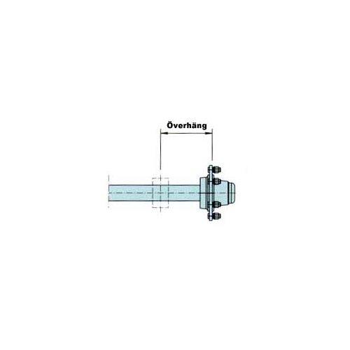 Axeltapp obromsad 70x70, 385mm, reservdelar släpvagn, RINAB