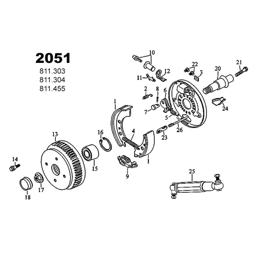 Stötdämpare BLÅ 1350kg/2700kg