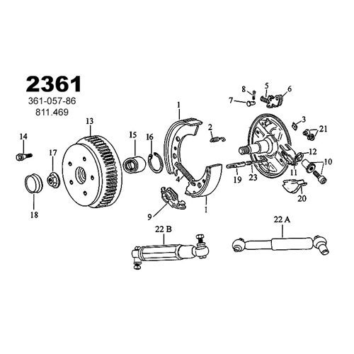 Stötdämpare BLÅ 1350kg/2700kg