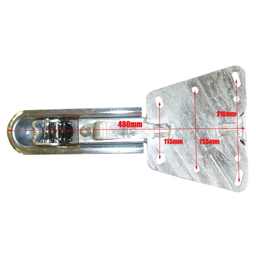 V-drag 750kg (obromsat) (K7,5H 50mm), reservdelar & tillbehör släpvagn, RINAB