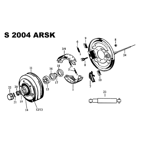 Kronmutter M20x1,5 mm, reservdelar & tillbehör till släpvagn, RINAB