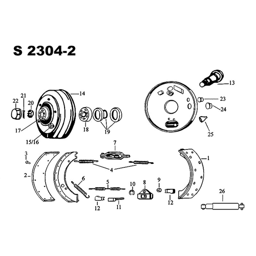 Kronmutter M20x1,5 mm, reservdelar & tillbehör till släpvagn, RINAB