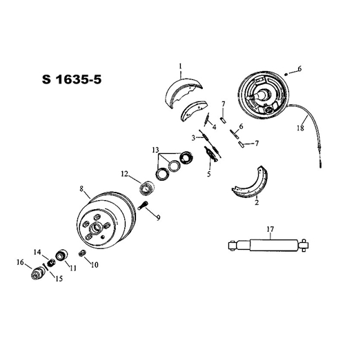 Kronmutter M20x1,5 mm, reservdelar & tillbehör till släpvagn, RINAB