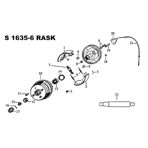 Kronmutter M20x1,5 mm, reservdelar & tillbehör till släpvagn, RINAB