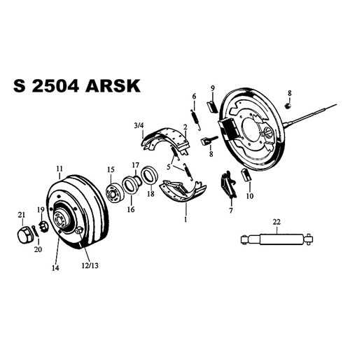 Hjulbult M12 x 1,5 (splines), reservdelar & tillbehör släpvagn, RINAB