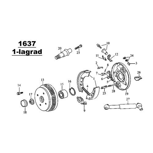 Flänsmutter M24 x 1,5, reservdelar & tillbehör släpvagn, RINAB