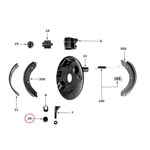 Justerrulle R160-76 (Peitz), reservdelar & tillbehör till släpvagn, RINAB