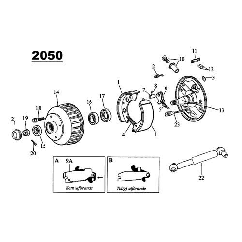 Bromstrumma 2050, 5x112 (mm-tapp), reservdelar och tillbehör till släpvagn, RINAB