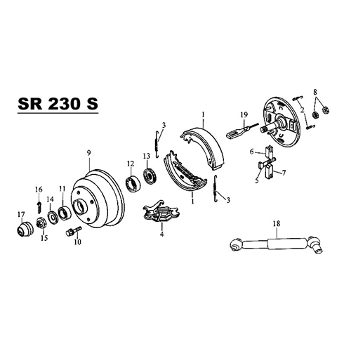 Bromstrumma 2350, 4x100 (mm-tapp), reservdelar och tillbehör till släpvagn, RINAB