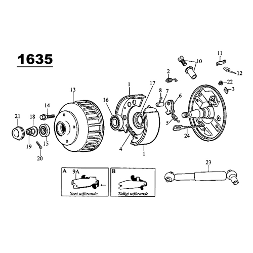 Bromsbacksats 160x35 (axelsats)