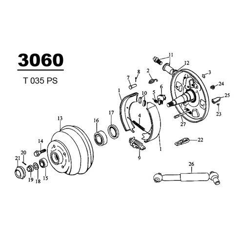 Expander, hjulbroms (3060), reservdelar och tillbehör till släpvagn, RINAB