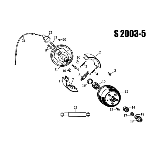 Bromstrumma 5x112, 200x35, reservdelar och tillbehör till släpvagn, RINAB
