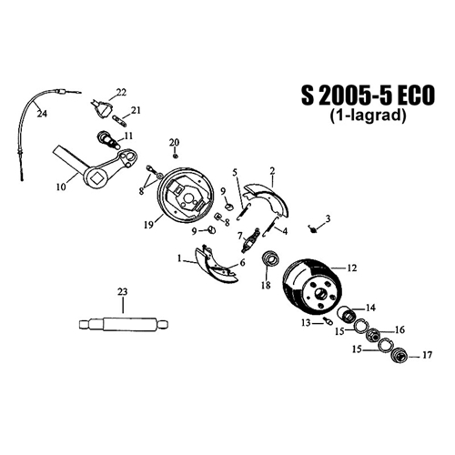 Bromssköld vänster, 200x50 ECO