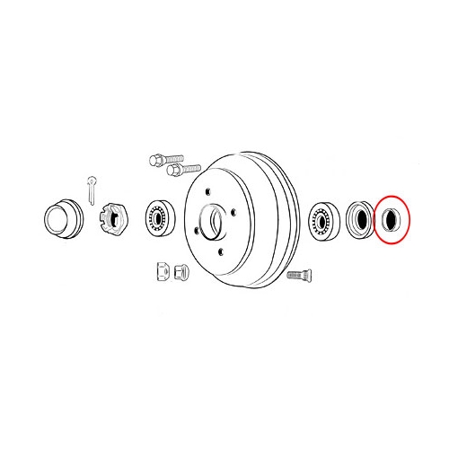 Distanshylsa (35,5x41x17 mm) (Hahn), reservdelar och tillbehör till släpvagn, RINAB