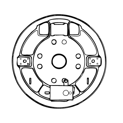 Bromssköld, vänster