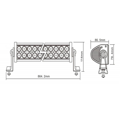 LED ramp 180W (10000 Lumen), reservdelar och tillbehör, RINAB