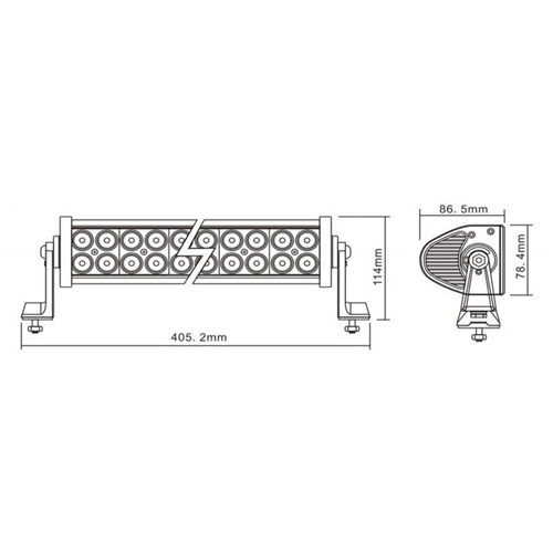 Ljusramp LED 72W (2660 Lumen), reservdelar och tillbehör till släpvagn, RINAB