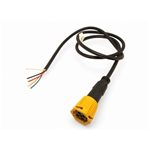 Bajonettkontakt, 5-pol m. 950mm kabel - GUL