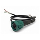 Bajonettkontakt, 5-pol m. 950mm kabel - GRÖN