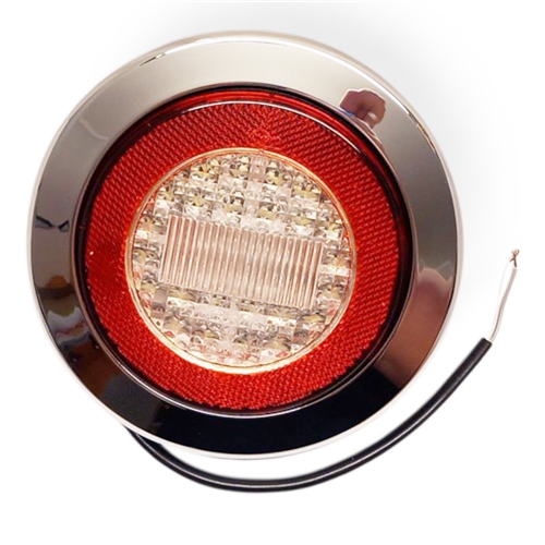 Baklykta LED / 24V JOKON mod. 735B WR Röd/Vit, reservdelar släpvagn, RINAB