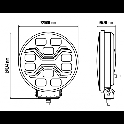 Extraljus LED X-SPIDER TOXIC L3440 - 12/24V, LED belysning, RINAB