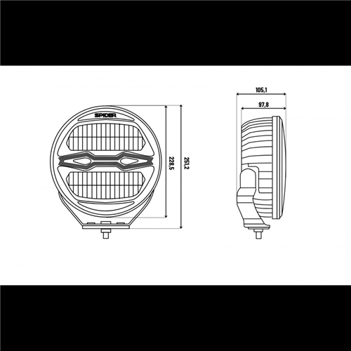 Extraljus LED X-SPIDER NINJA - 12/24V, LED belysning, RINAB