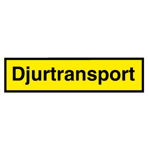 Aluminiumskylt "Djurtransport", reservdelar & tillbehör till släpvagn, RINAB