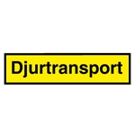 Aluminiumskylt "Djurtransport"