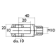 Gaffelhuvud M10 x 40mm