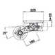 Komplett obromsad axel 750kg (1200/1650mm)