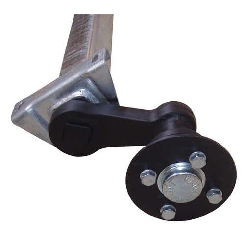 Komplett obromsad axel 1000kg