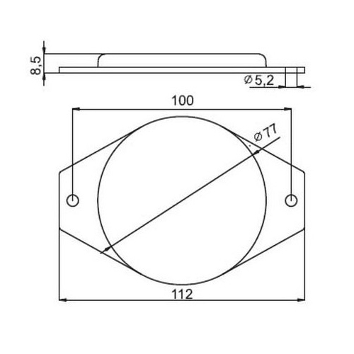 Reflex Ø77mm (Inkl. platta), reservdelar och tillbehör till släpvagn, RINAB