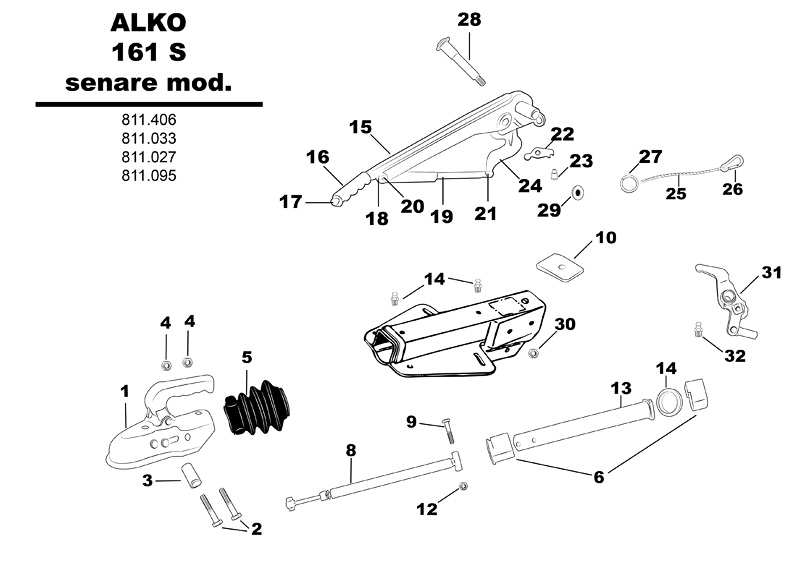 ALKO 161S senare modell sprängskiss