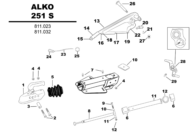 ALKO 251 S sprängskiss.