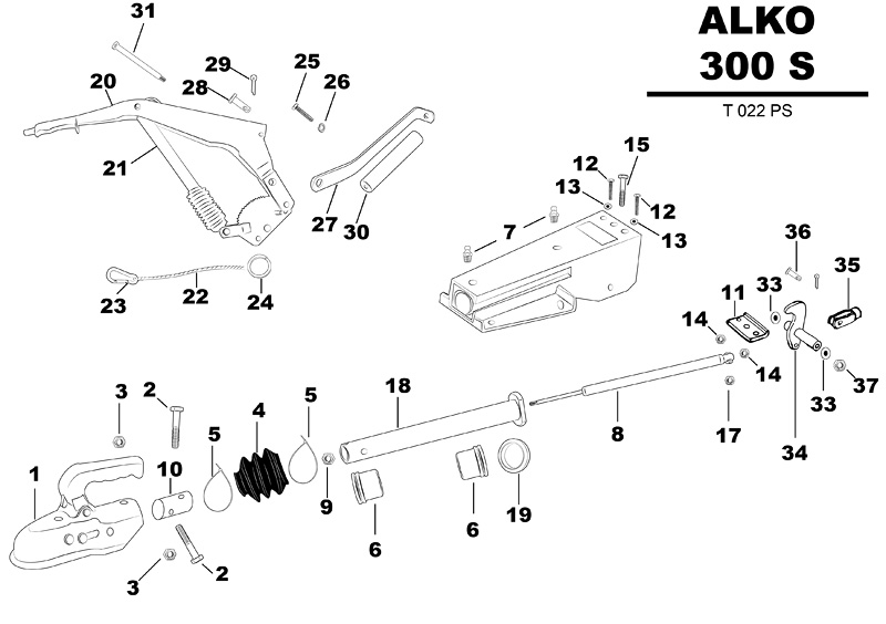 ALKO 300S sprängskiss.