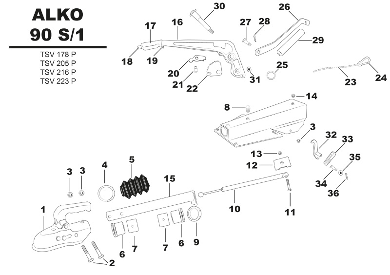 ALKO 90 S/1 sprängskiss.