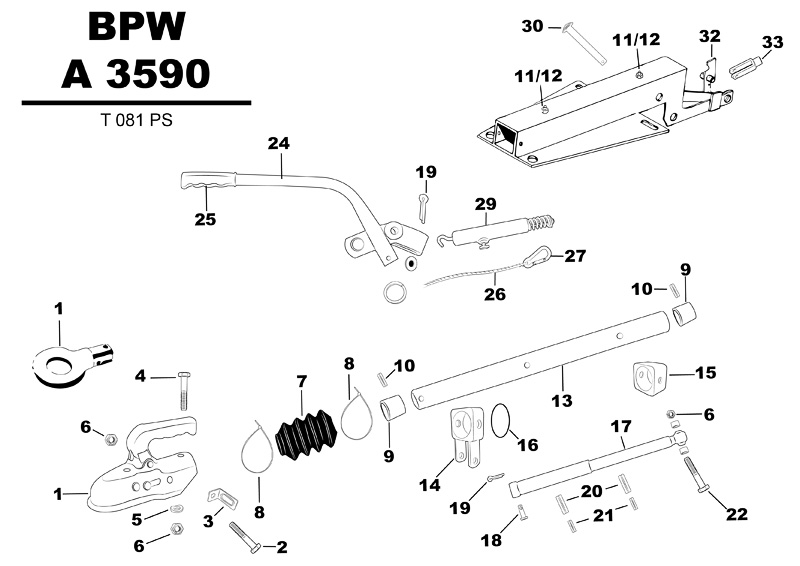 BPW A 3590 sprängskiss.